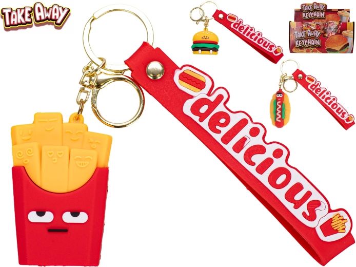 Brelok do kluczy fast food take away (4–7 cm)