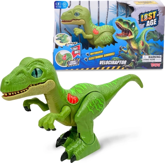 Chodzący dinozaur raptor 26 cm