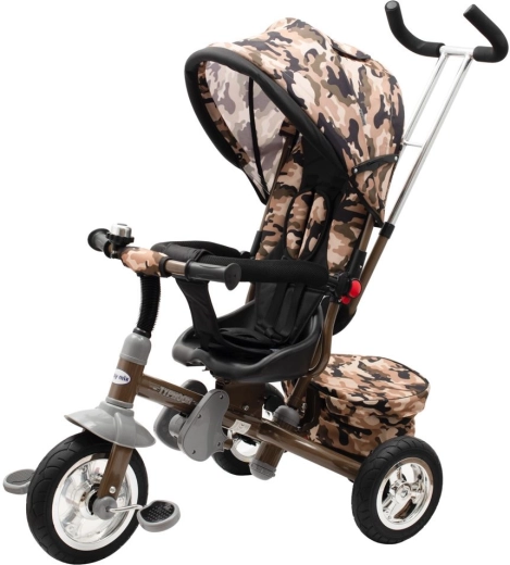 Dziecięcy trójkołowiec 3w1 z obrotowym siedziskiem 360° Baby Mix Typhoon, army