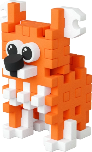 Uroczy corgi z pikselowych klocków