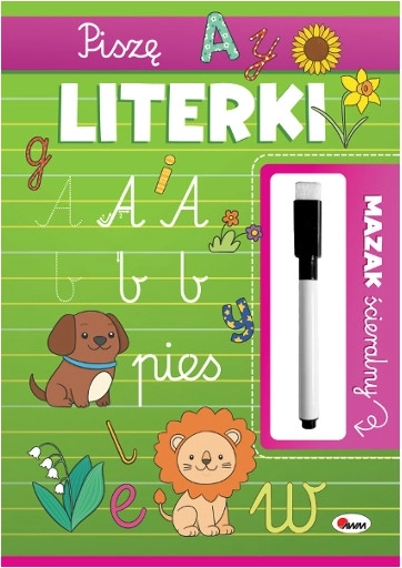 Zmazywalny flamaster – piszę literki (zeszyt z zadaniami)