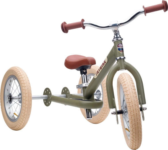 Trybike dziecięcy rowerek biegowy 2w1 (trójkołowy/rowerek biegowy) zielony mat