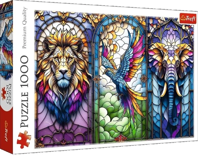 Puzzle Witraż: zwierzęta – 1000 elementów