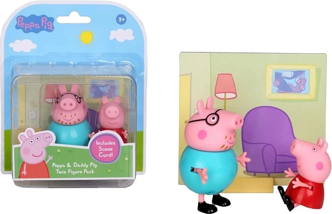 Peppa Pig zestaw figurek Peppa i Tata