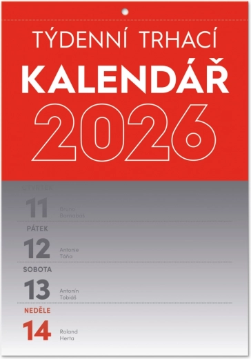 Kalendarz ścienny Tygodniowy 2026 A5