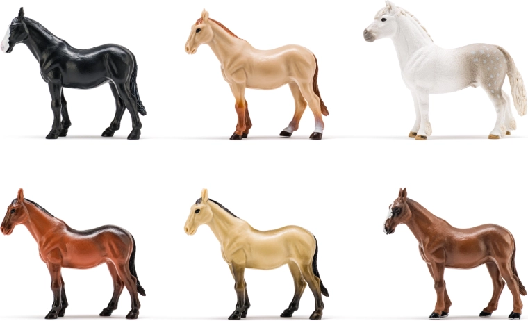 Zestaw 6 realistycznych koni