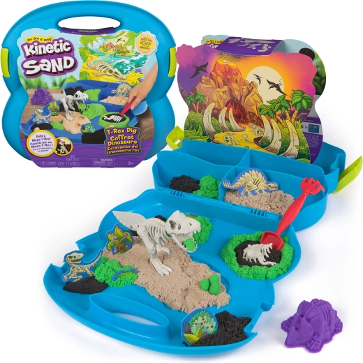 Kinetic Sand wykopaliska T-Rexa w walizce