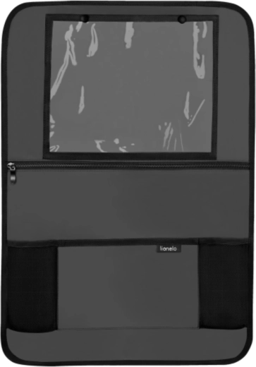 Lionelo organizer do auta na oparcie fotela z kieszenią na tablet, szary