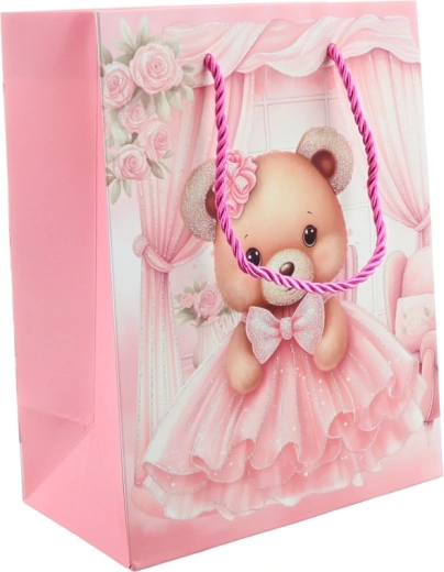Uroczy motyw misia w pastelowych kolorach
