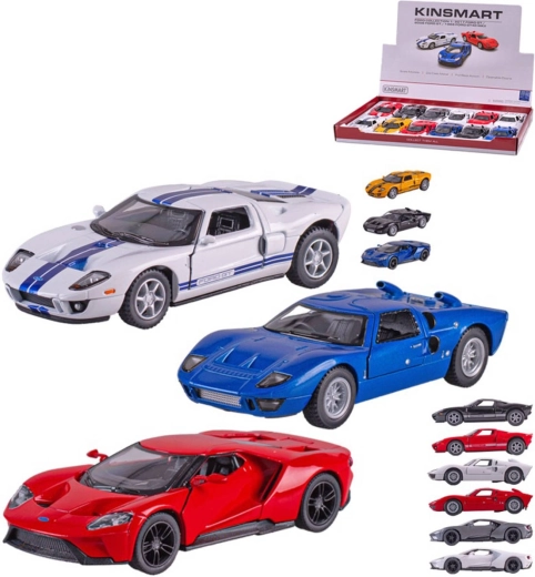 Kinsmart metalowy model auta Ford GT 13 cm z napędem naciągowym - 1 sztuka