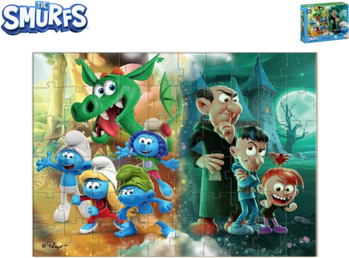 Puzzle dziecięce Smerfy „Smok” 60 elementów
