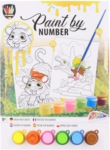 Malowanie według numerów - dinozaur/tygrys