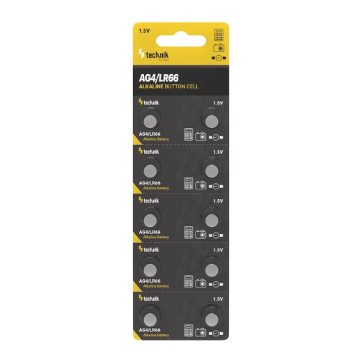 Alkaliczna bateria guzikowa Technik Platinum AG4 / LR66 / LR626 / 377 1,5 V, opakowanie 10 szt.