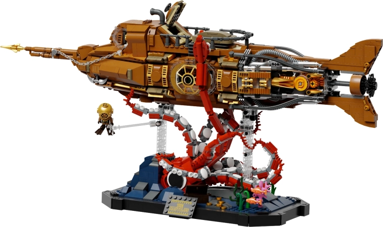 Diorama z ośmiornicą i stojakiem