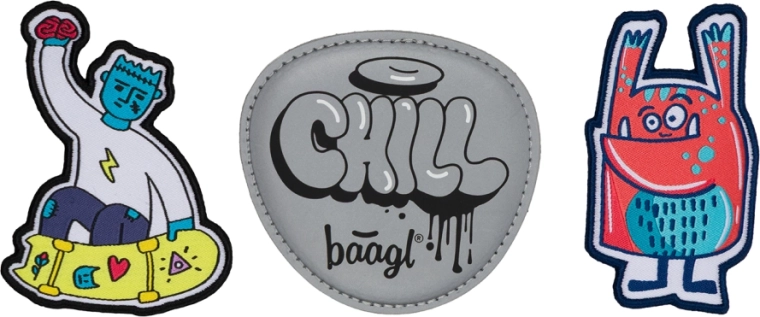 Baagl Baaglies – zestaw 3 przypinek Chill Hands Up