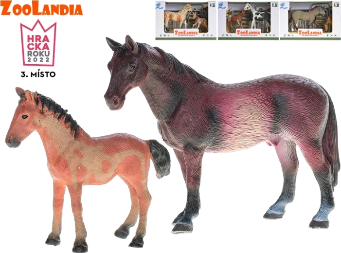 Zoolandia koń ze źrebięciem i akcesoriami (10–15 cm)