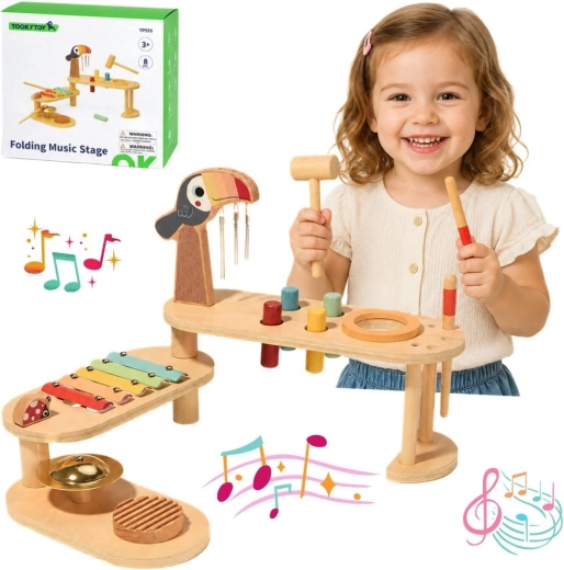 TOOKY TOY edukacyjny stolik muzyczny tukan