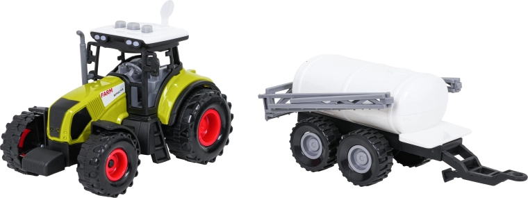 Traktor z przyczepą cysterną