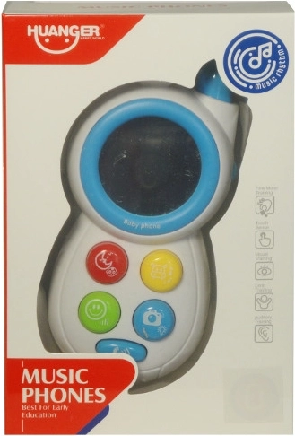 Kolorowy telefonik dla dzieci z melodiami i lusterkiem