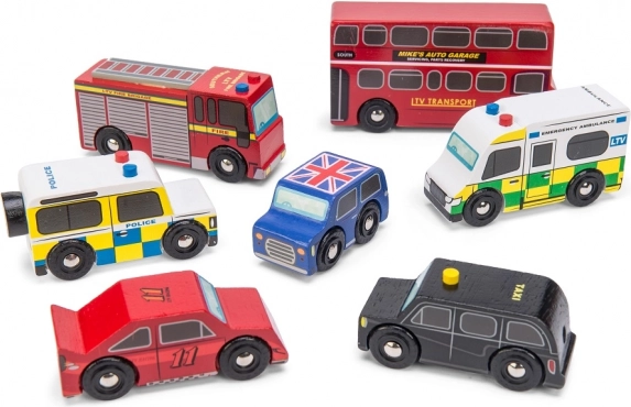 Le Toy Van londyński zestaw drewnianych samochodzików