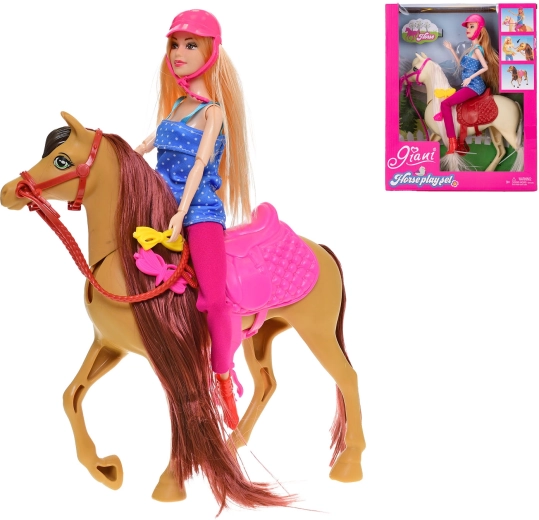 Lalka z koniem 29 cm i 33 cm – zestaw dla małych miłośników jeździectwa