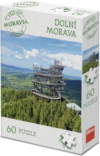 Puzzle Dino edycja turystyczna Morawy: Dolna Morawa 60 elementów