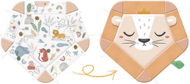 Dwustronna mata XXL z podnoszonymi brzegami