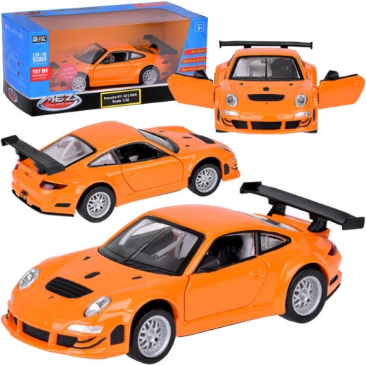 Metalowy model Porsche 911 GT3 RSR 1:32 ze światłem i dźwiękiem