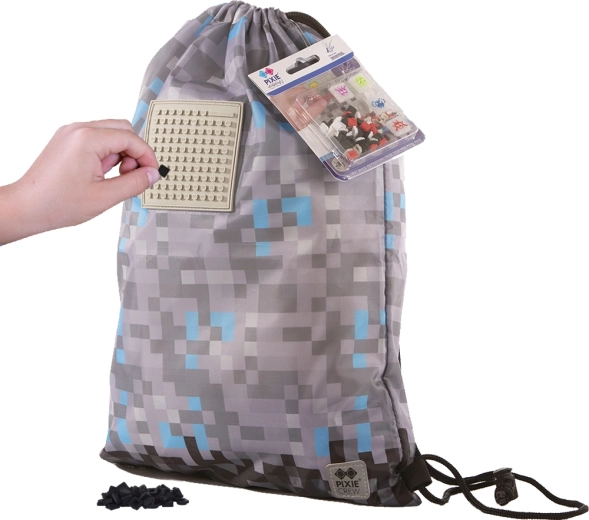 Worek na plecy Pixie Crew Minecraft szaro-niebieski