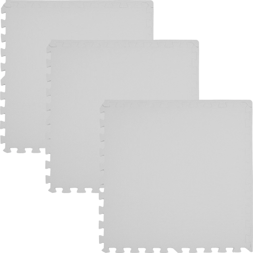 Piankowa podłogowa mata puzzle Humbi 180 × 60 cm szara - 3 szt.