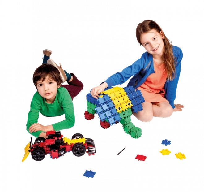 Clics Roller 15w1, zestaw konstrukcyjny 377 elementów na kółkach