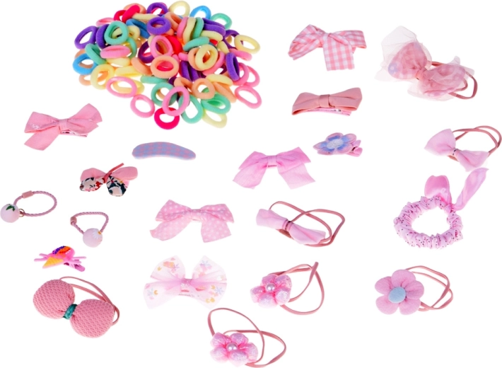 Bogaty zestaw akcesoriów do włosów