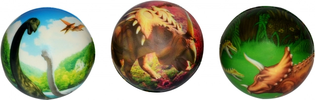 Piłeczka z dinozaurami 7 cm