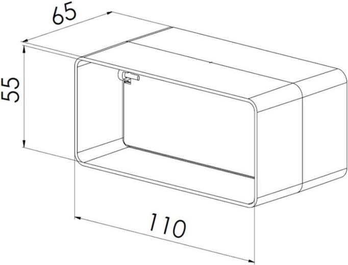 Kompaktowe wykonanie do kanałów 110 × 55 mm