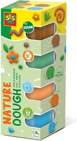 SES Plastelina Nature 4 × 90 g