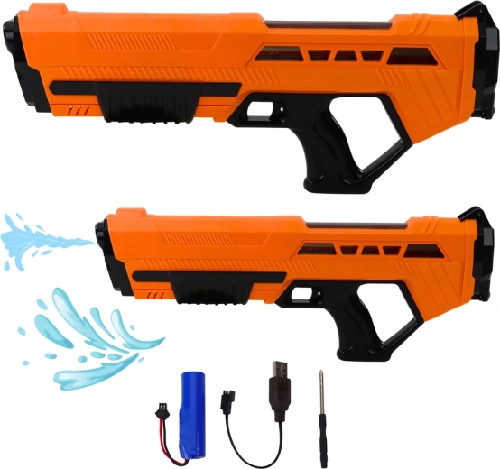 Elektryczny pistolet na wodę z akumulatorem – pomarańczowy