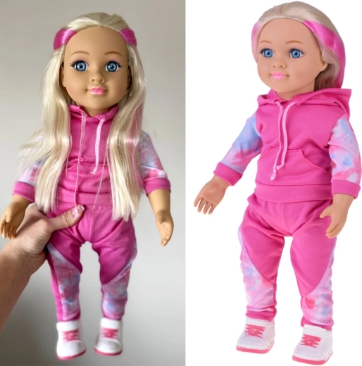Sportowa lalka May May Girl w dresie z melodią, 48 cm