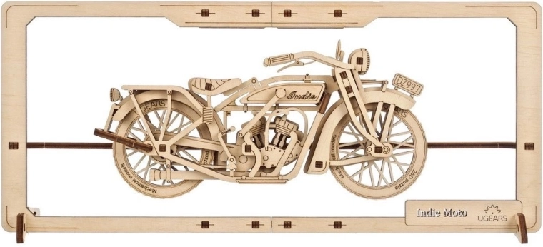 Ugears drewniane mechaniczne puzzle 2,5D Indie Moto