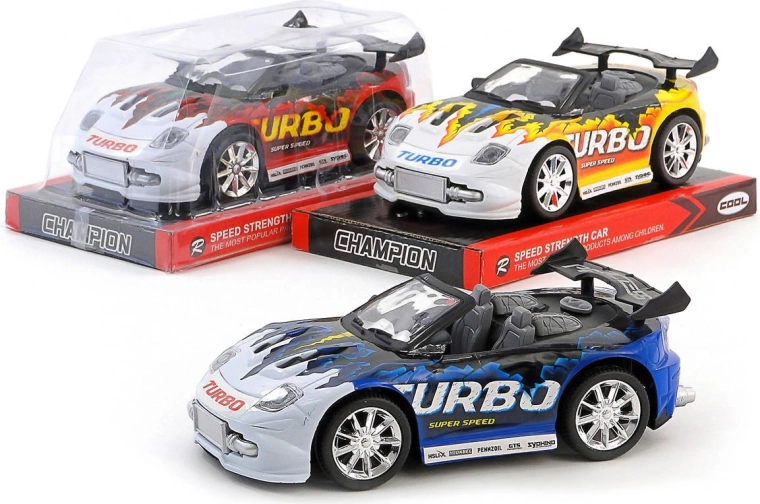 Sportowe auto wyścigowe Turbo na napęd cierny 19 cm - 1 sztuka