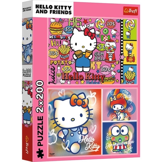 Puzzle 2x200 Hello Kitty i przyjaciele