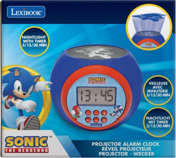 Dziecięcy budzik Lexibook Sonic z projektorem sufitowym