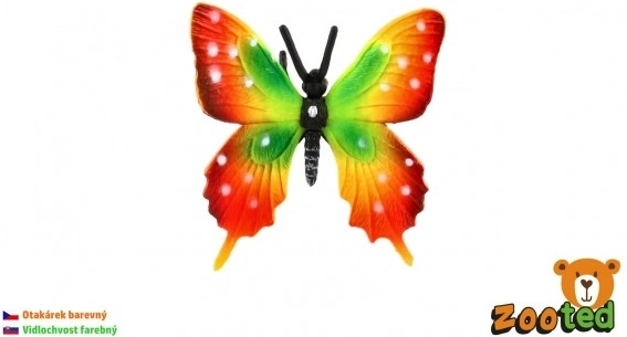 Plastowy dekoracyjny motyl Papilio, kolorowy, 6 cm