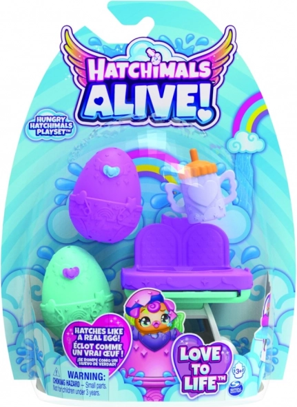 Hatchimals zestaw do zabawy z krzesełkiem do karmienia