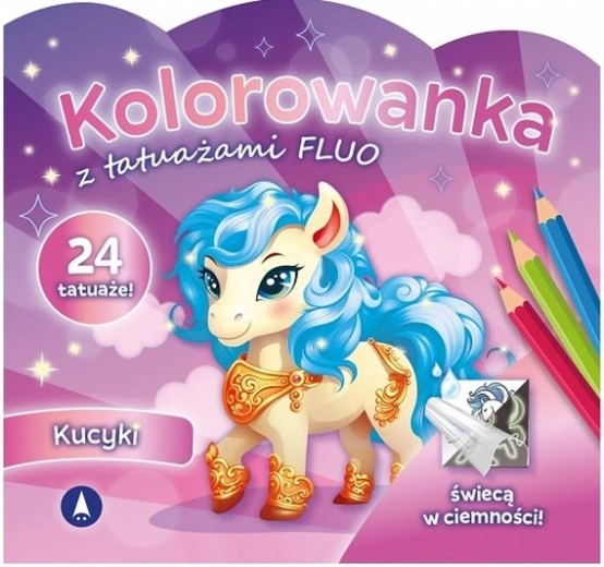 Kolorowanka z fluo tatuażami Kocięta