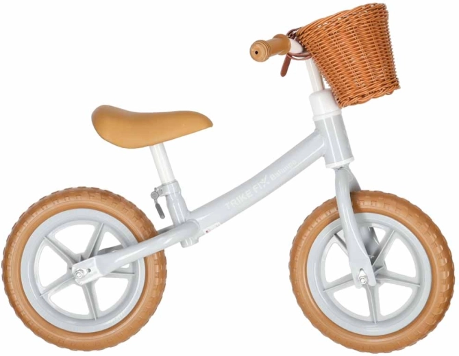 Dziecięcy rowerek biegowy Trike Fix Balance z koszykiem, brązowy