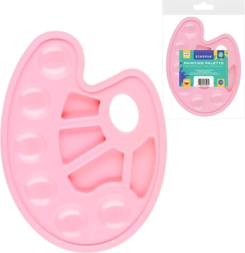Paleta malarska różowa - 1 sztuka