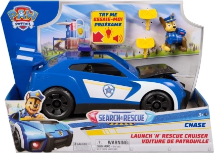 Paw Patrol Pojazd ratunkowy Chase’a z efektami świetlnymi i dźwiękowymi