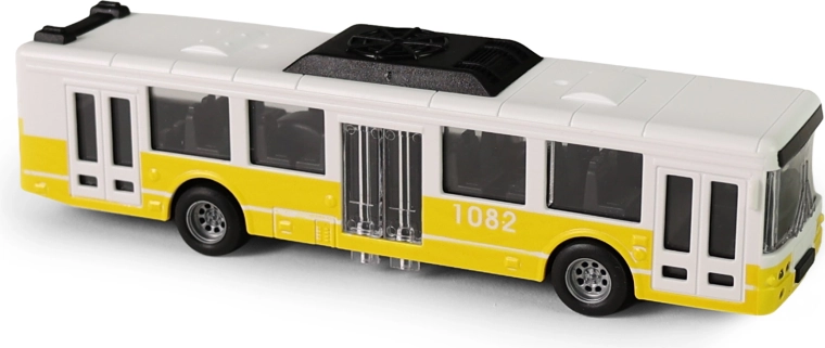 Autobus miejski 16 cm z otwieranymi drzwiami – Żółty