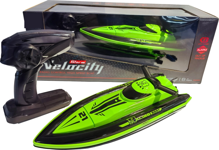 RC wyścigowa łódź High Speed 1:16 zielono-czarna Velocity 21