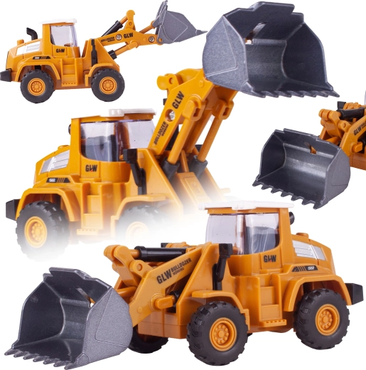 metalowa koparko-ładowarka z ręcznym napędem ciernym